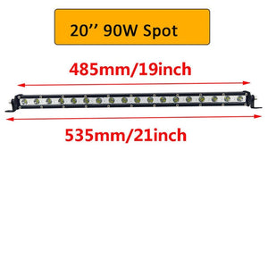 Auxtings Slim LED Light Bar Single Row 7" 13" 20" 25" 32" 38'' inch 90W 120W 150W 180W For SUV 4X4 Off Road LED Work Light Lamp