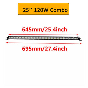 Auxtings Slim LED Light Bar Single Row 7" 13" 20" 25" 32" 38'' inch 90W 120W 150W 180W For SUV 4X4 Off Road LED Work Light Lamp