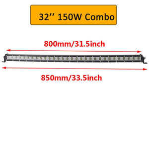 Auxtings Slim LED Light Bar Single Row 7" 13" 20" 25" 32" 38'' inch 90W 120W 150W 180W For SUV 4X4 Off Road LED Work Light Lamp