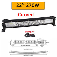 Load image into Gallery viewer, Auxtings 22&quot; 32&quot; 42&quot; 52&quot;inch Curved Led Light Bar Work Light 7D led bar 3-Row 4x4 Truck ATV Car Roof Offroad Driving EU RU stock