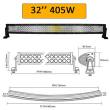 Load image into Gallery viewer, Auxtings 22&quot; 32&quot; 42&quot; 52&quot;inch Curved Led Light Bar Work Light 7D led bar 3-Row 4x4 Truck ATV Car Roof Offroad Driving EU RU stock