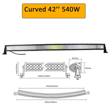 Load image into Gallery viewer, Auxtings 22&quot; 32&quot; 42&quot; 52&quot;inch Curved Led Light Bar Work Light 7D led bar 3-Row 4x4 Truck ATV Car Roof Offroad Driving EU RU stock