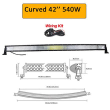 Load image into Gallery viewer, Auxtings 22&quot; 32&quot; 42&quot; 52&quot;inch Curved Led Light Bar Work Light 7D led bar 3-Row 4x4 Truck ATV Car Roof Offroad Driving EU RU stock